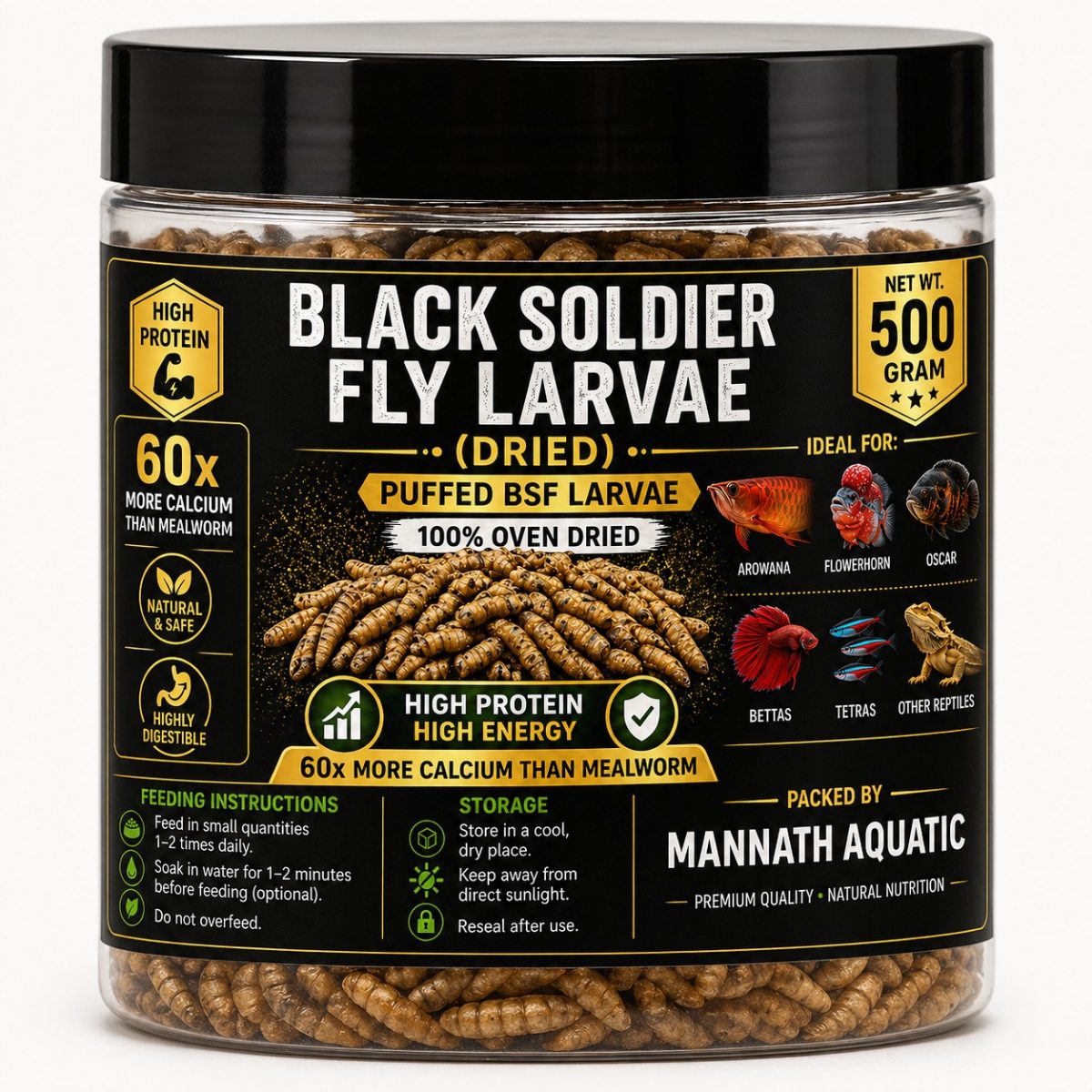 BSF oven dried larva